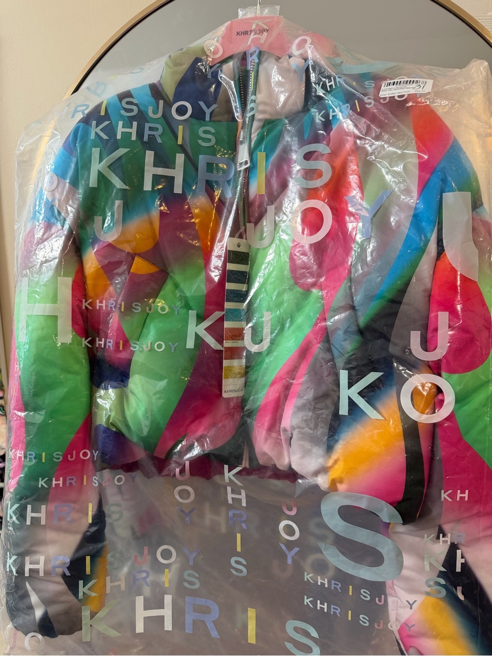 NWT Khrisjoy Joy Cropped Puffer Multi~Color Jacket ~ Size 1/M $1,570 MSRP - Picture 2 of 15